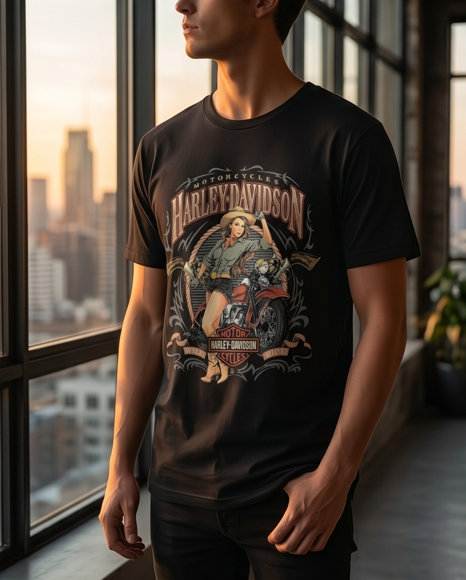 Harley-Davidson of NYC Pin-Up Wild Men's T-shirt