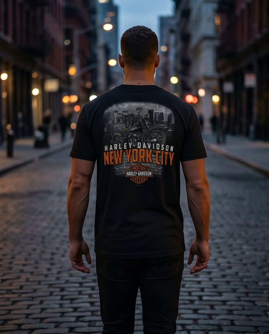 Harley Davidson Of NYC Men's Short Sleeve Dealer Liberty T-shirt