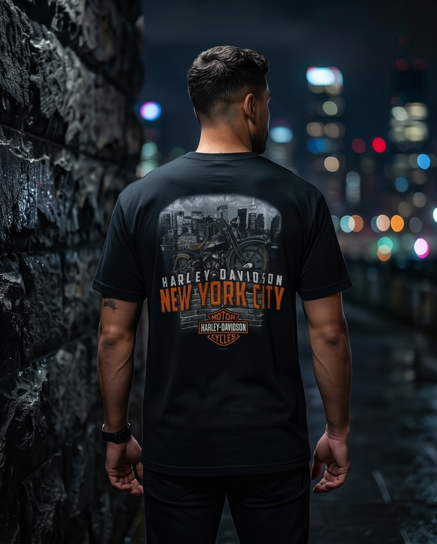 Harley Davidson Of NYC Men's Short Sleeve Dealer Liberty T-shirt