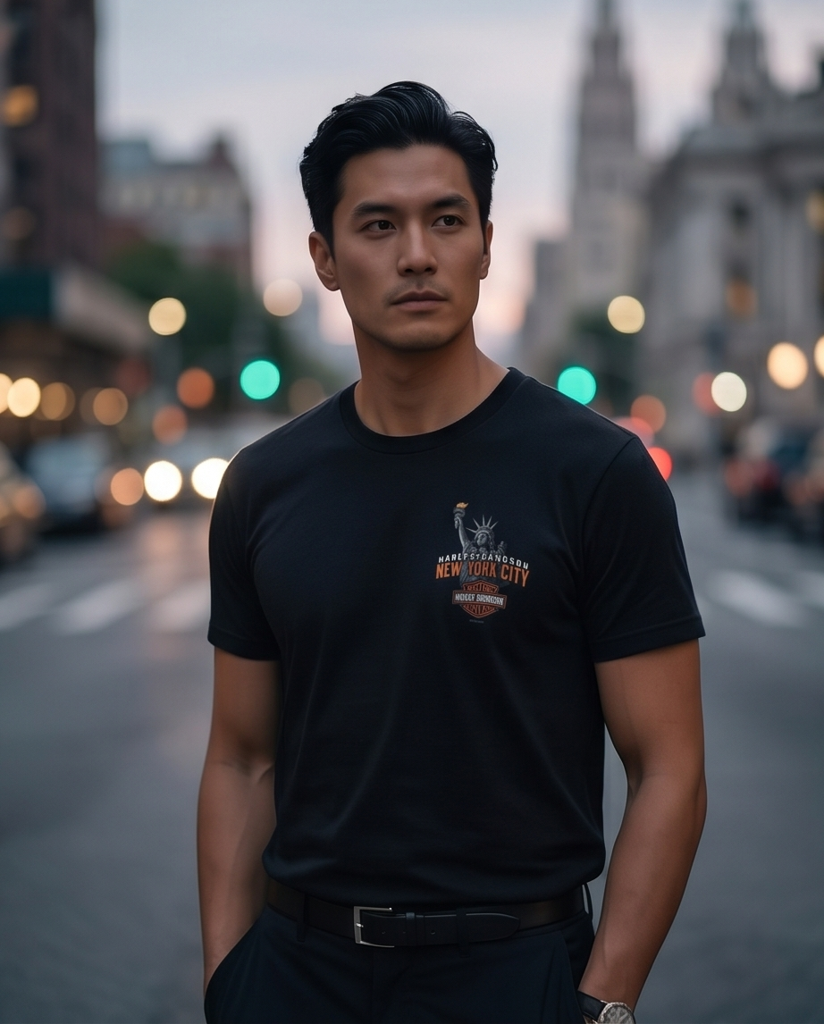 Harley Davidson Of NYC Men's Short Sleeve Dealer Liberty T-shirt