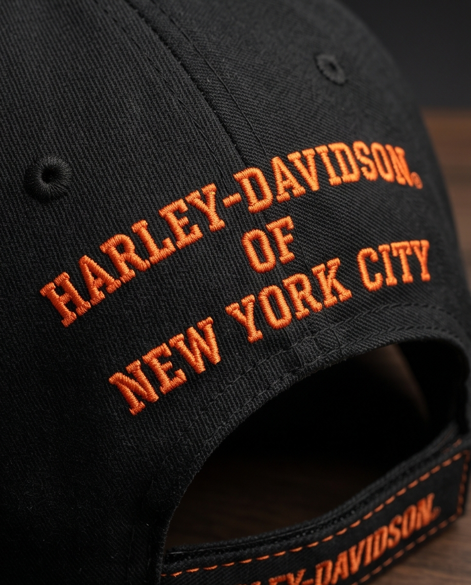 Harley Davidson Of NYC Dealer Bar & Shield Baseball Cap Black Bravado