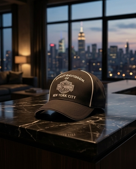 Harley Davidson Of NYC Dealer Bar & Shield Baseball Cap Black