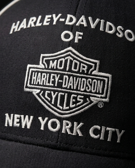 Harley Davidson Of NYC Dealer Bar & Shield Baseball Cap Black
