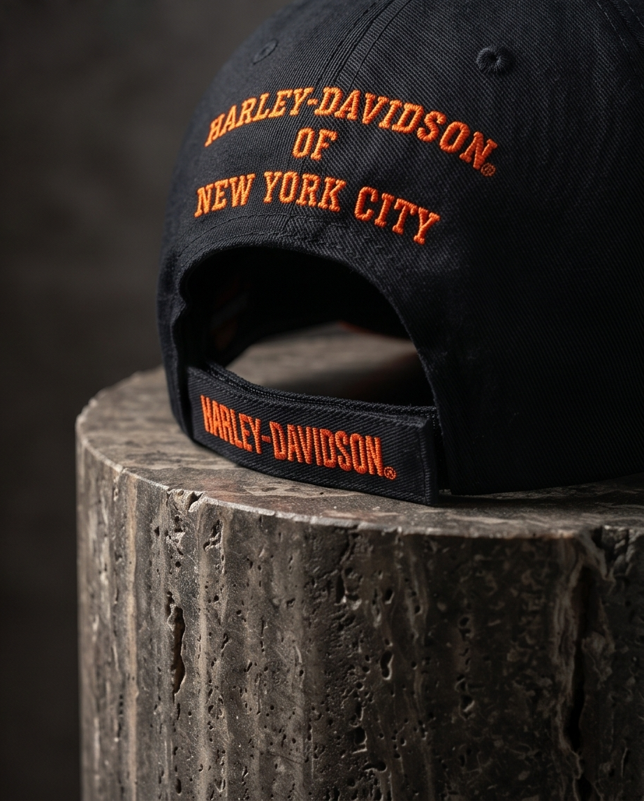 Harley Davidson Of NYC Dealer Bar & Shield Baseball Cap Black Bravado