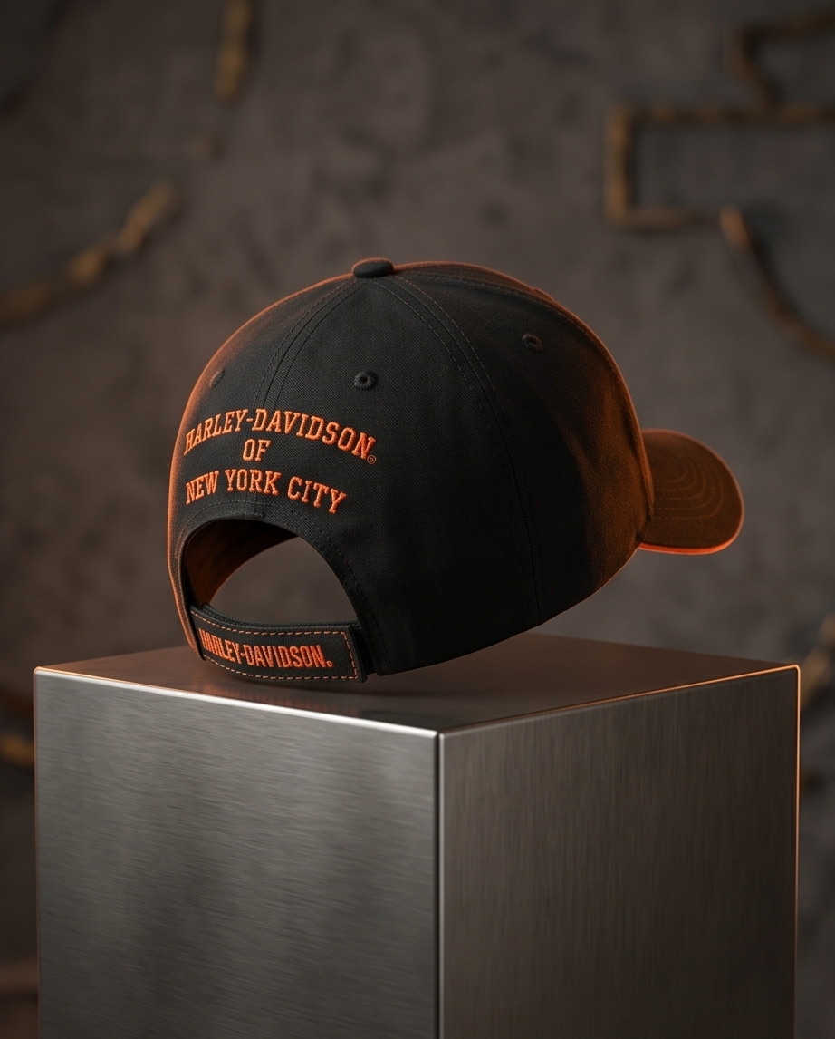 Harley Davidson Of NYC Dealer Bar & Shield Baseball Cap Black Bravado