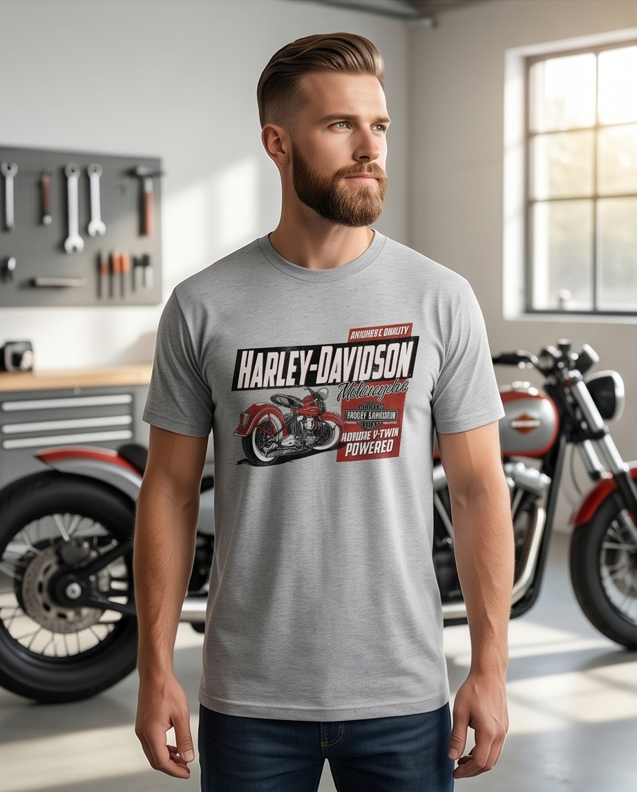 Harley Davidson of NYC Dealer Retro Men's T-shirt