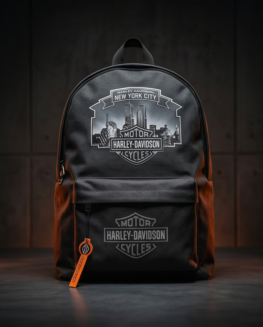 Harley Davidson of NYC Skyline Twin Towers BackPack