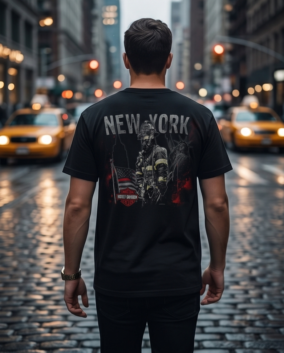 Harley Davidson Of NYC Men's Short Sleeve Dealer Brave T-shirt RkStratman