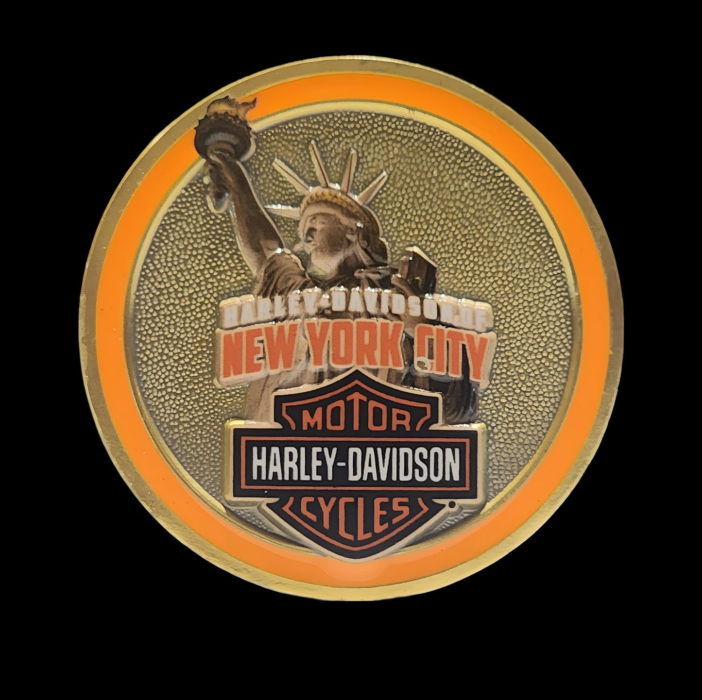 Harley Davidson Nyc Statue Of Liberty Dealer Challenge Coin. - Harley Davidson Of Nyc