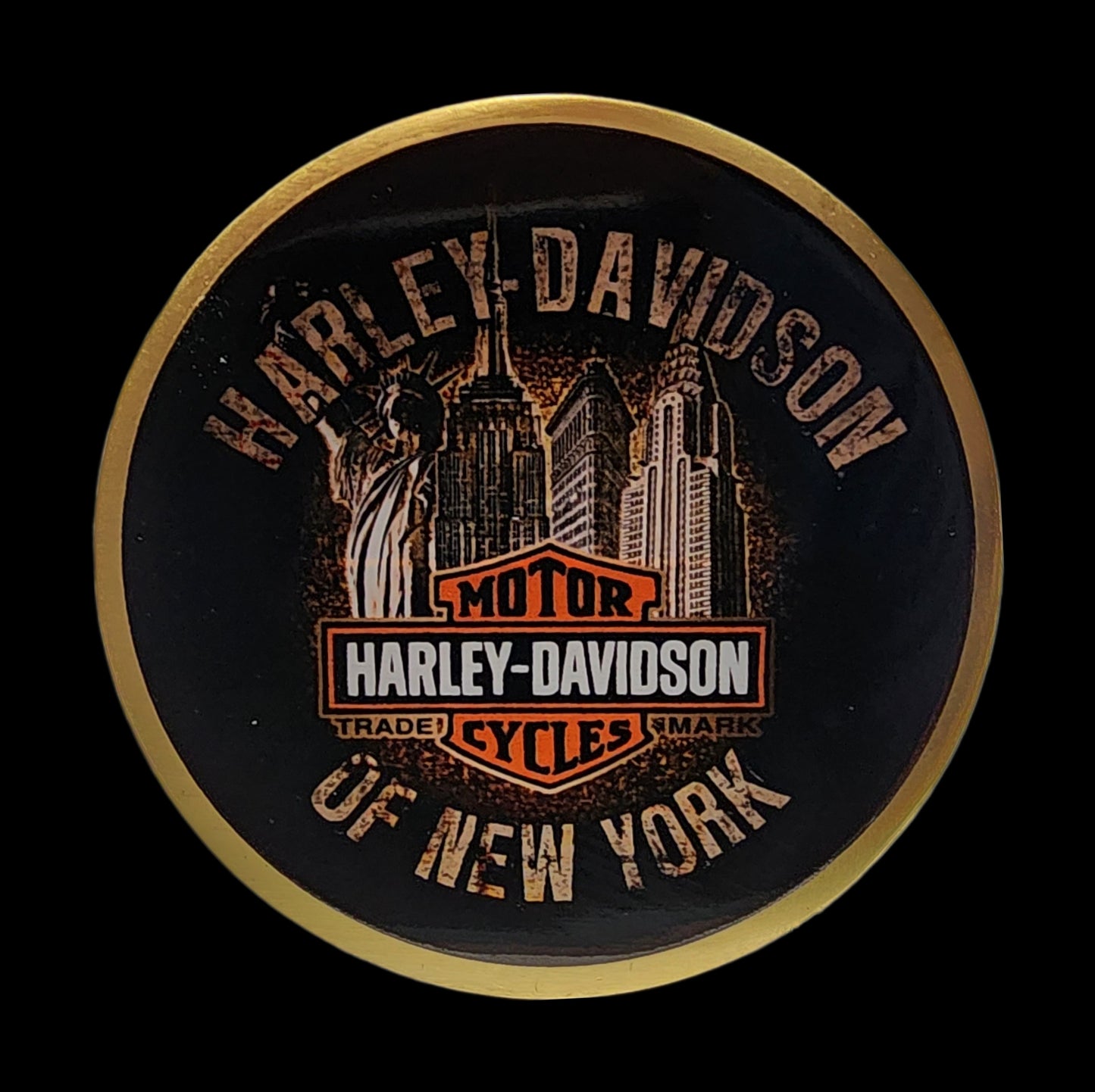 Harley Davidson Nyc Statue Of Liberty Dealer Challenge Coin. - Harley Davidson Of Nyc