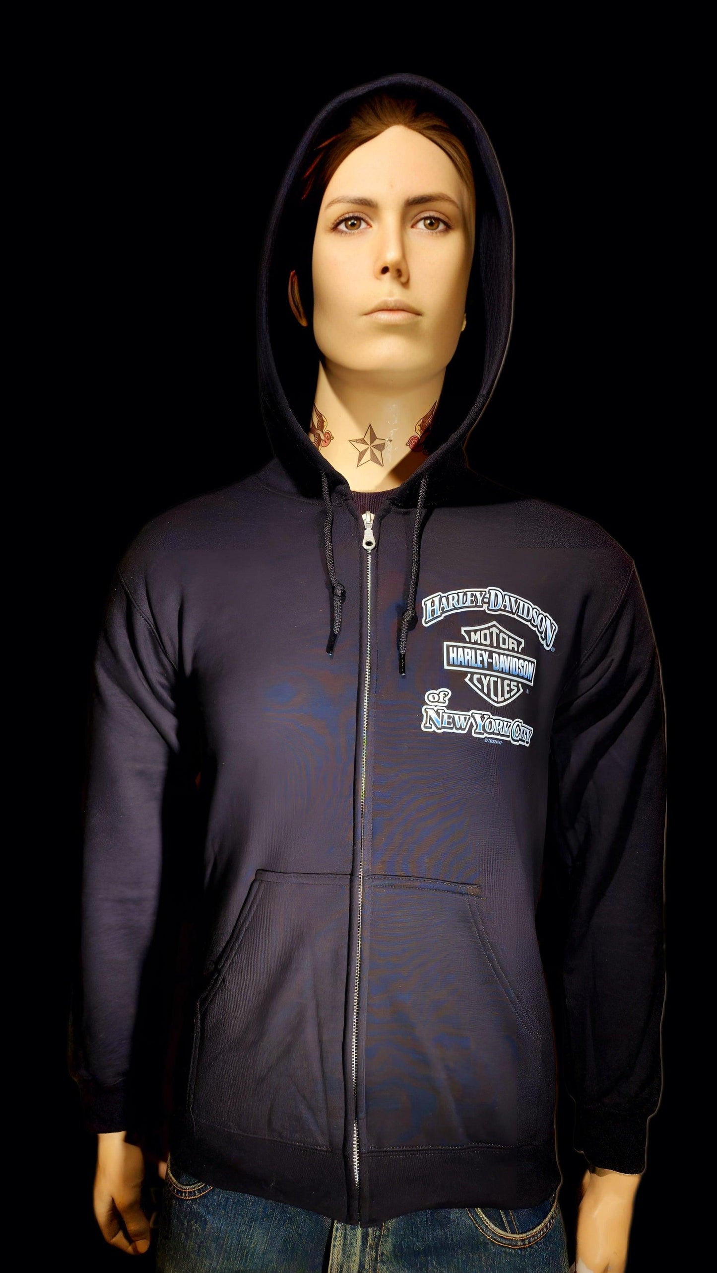 Harley Davidson Of NYC Dealer Men's Brooklyn Bridge Zip-Up Hoodie - Harley Davidson Of Nyc