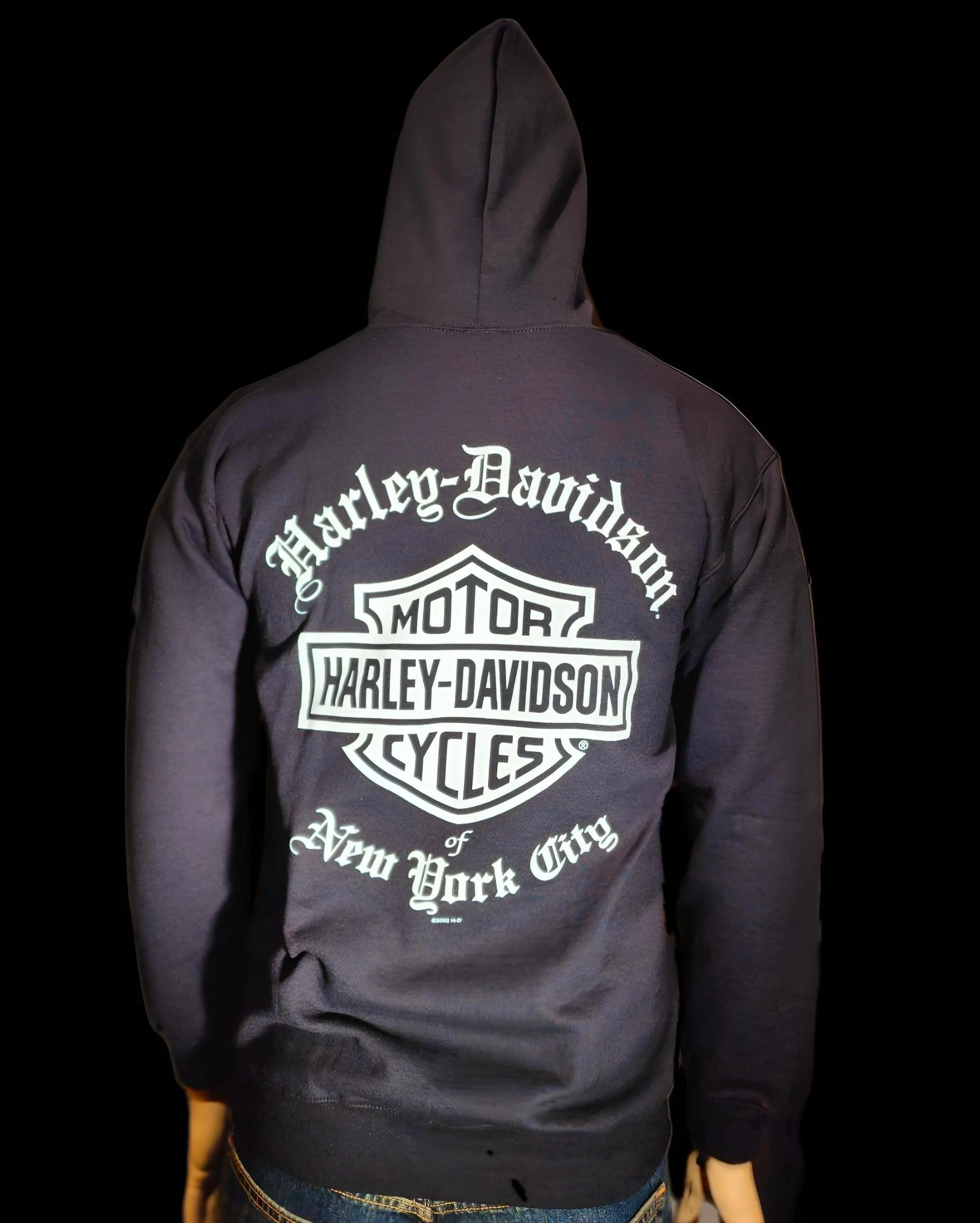 Harley Davidson Of NYC Dealer Men s Old English Zip Up Hoodie