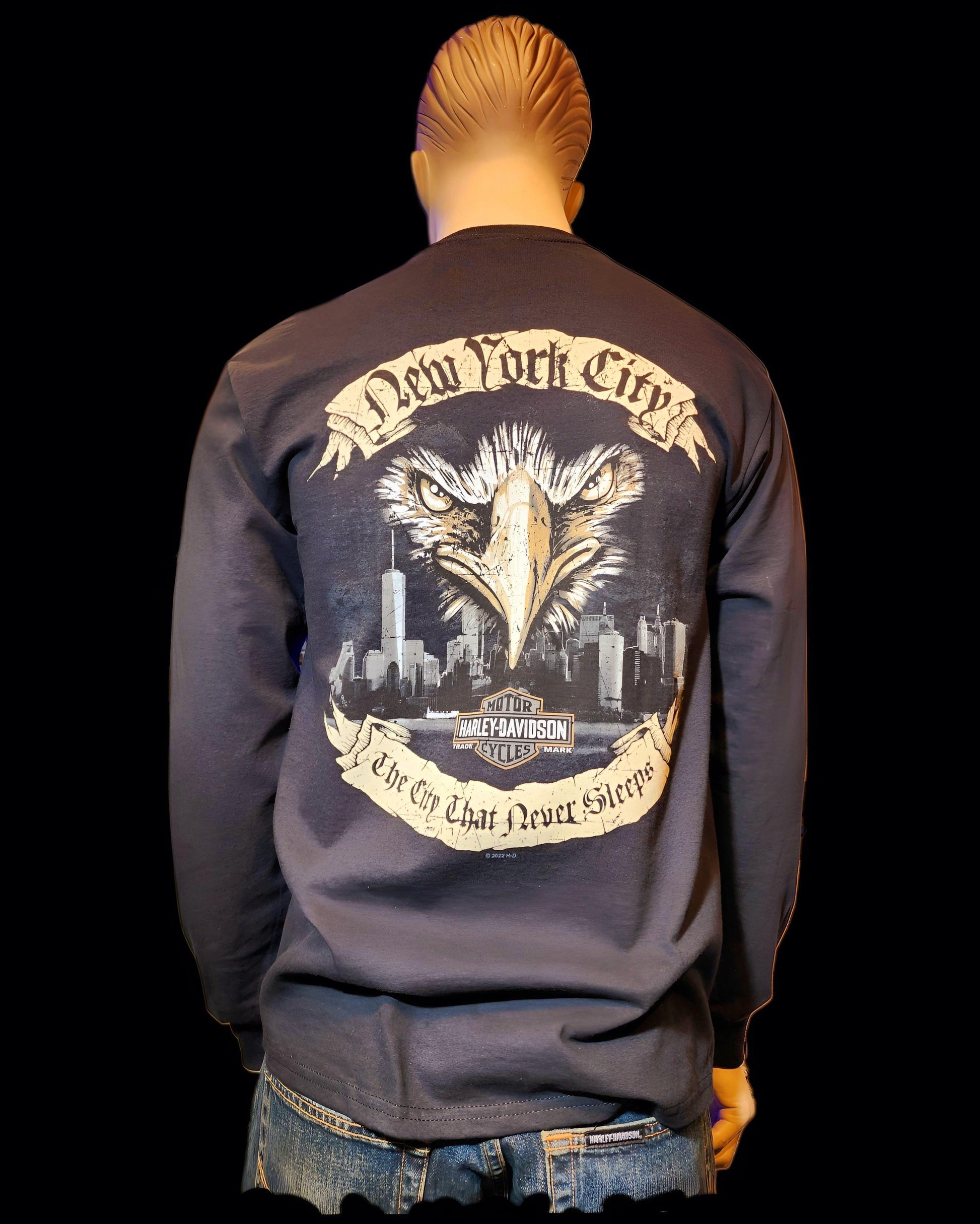 Harley Davidson Of NYC Men's Long Sleeve Dealer Affliction T-shirt - Harley Davidson Of Nyc
