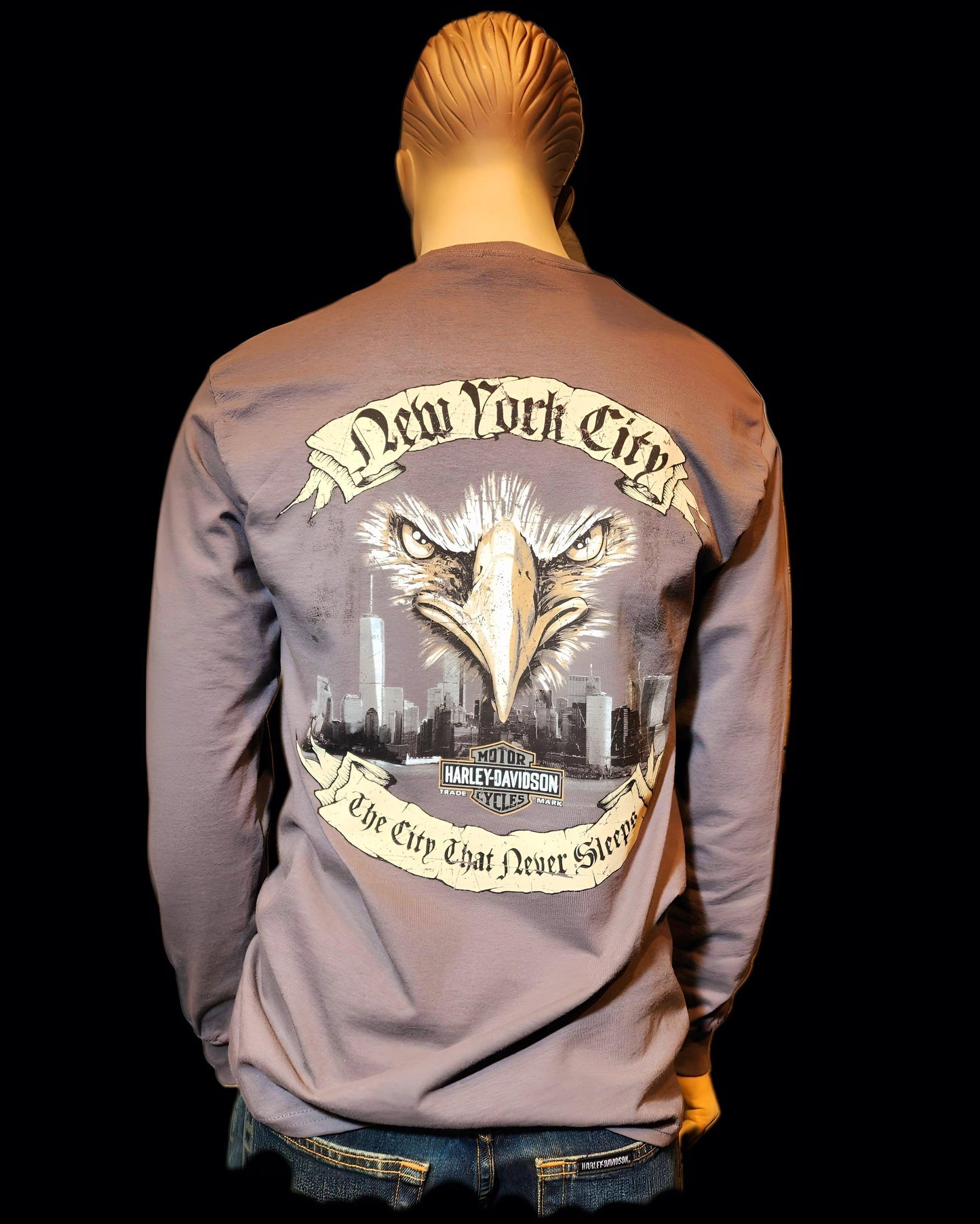 Harley Davidson Of NYC Men's Long Sleeve Dealer Affliction T-shirt - Harley Davidson Of Nyc