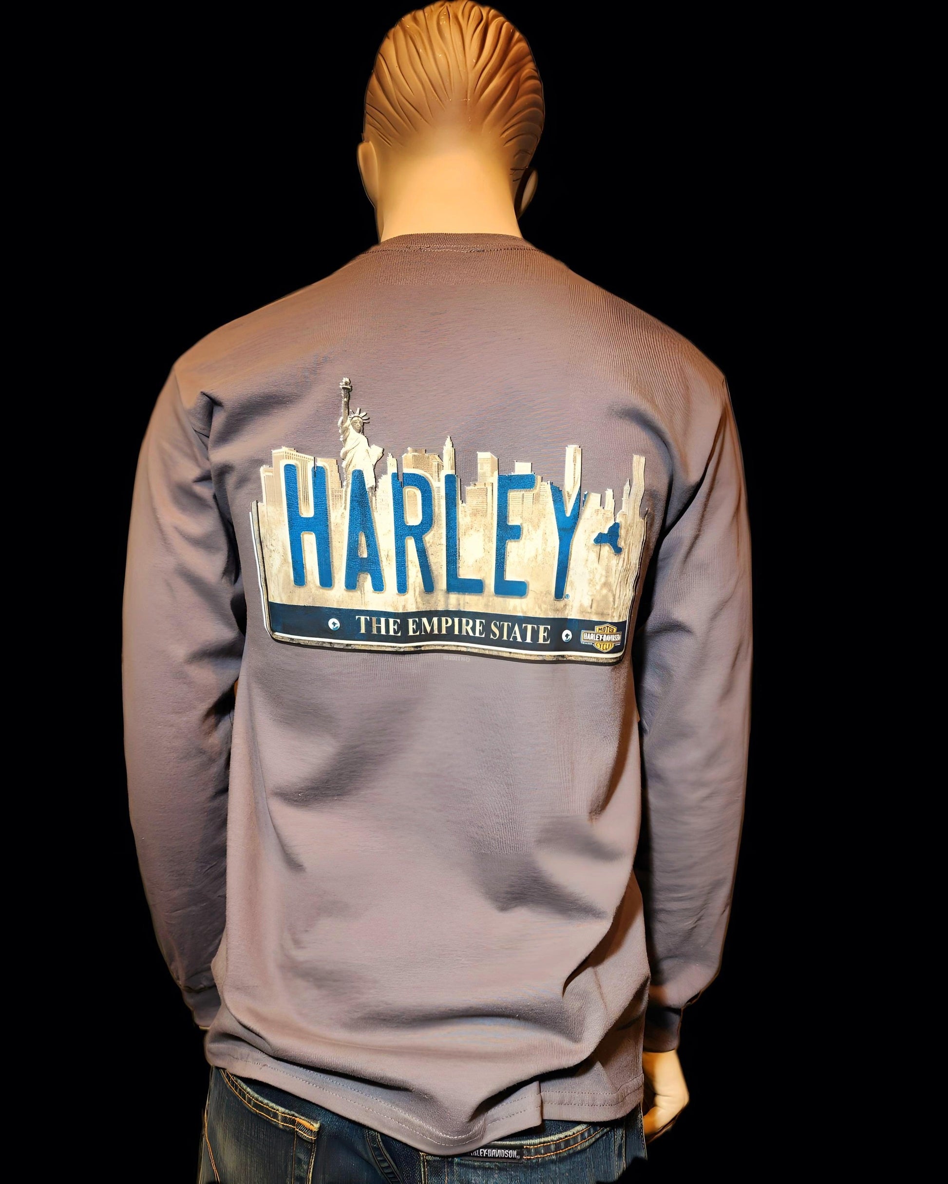 Harley Davidson Of NYC Men's Long Sleeve Dealer City Tags T-shirt - Harley Davidson Of Nyc