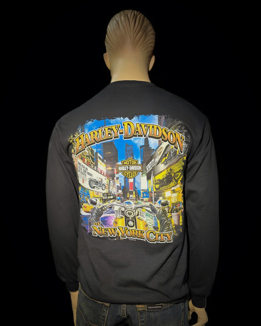 Harley Davidson Of NYC Men's Long Sleeve Dealer Time Square T-shirt - Harley Davidson Of Nyc