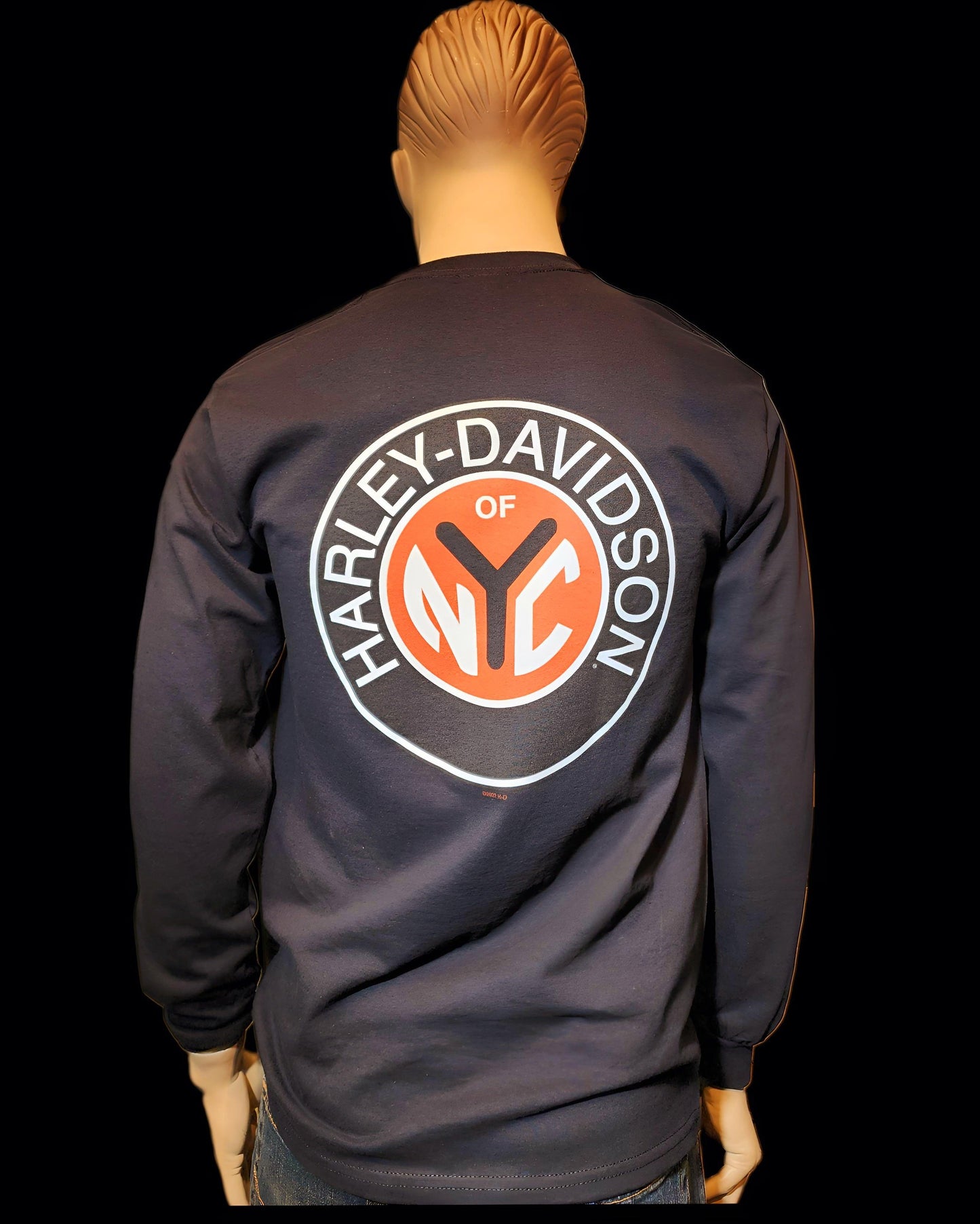 Harley Davidson Of NYC Men's Long Sleeve Dealer Token T-shirt - Harley Davidson Of Nyc