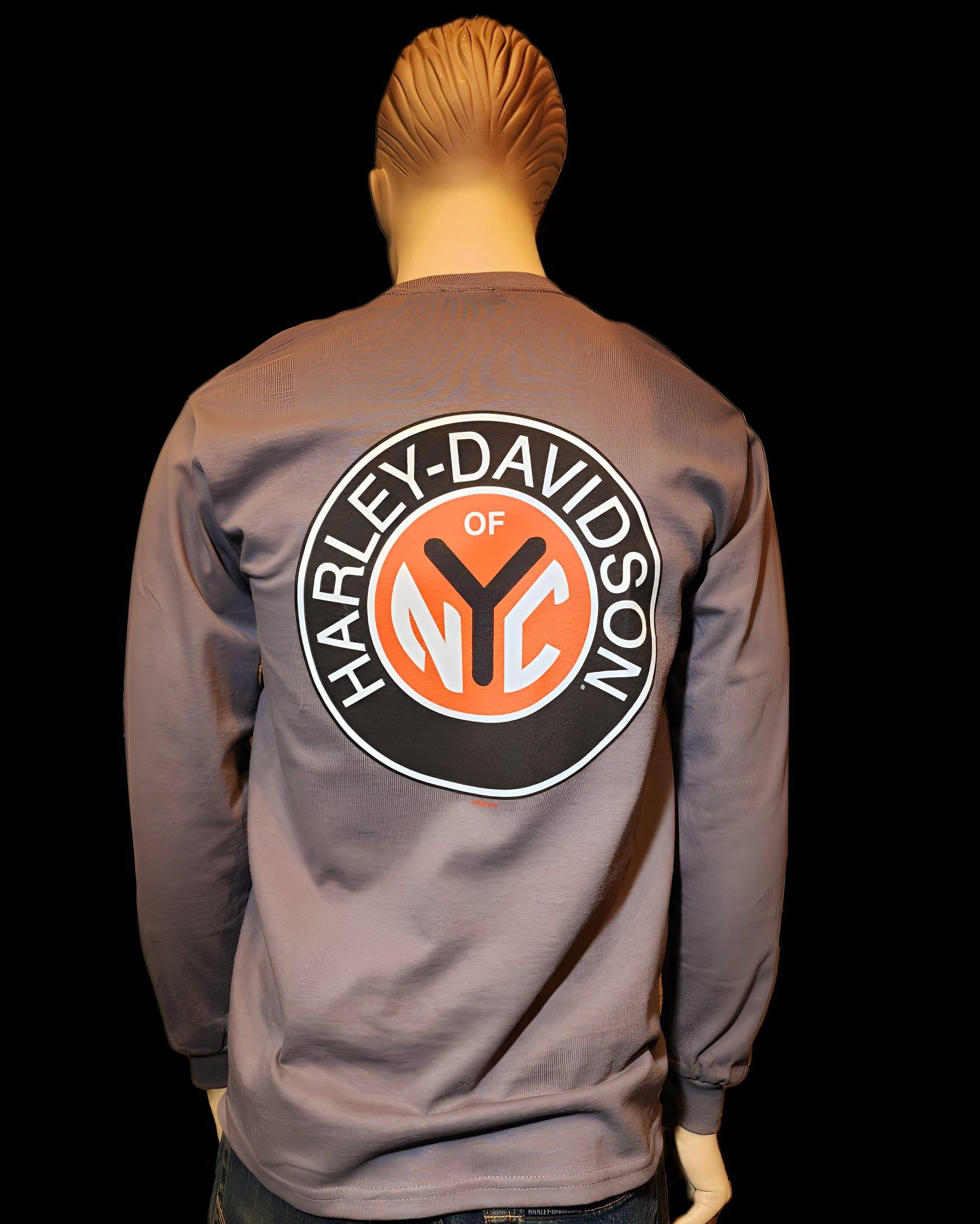 Harley Davidson Of NYC Men's Long Sleeve Dealer Token T-shirt - Harley Davidson Of Nyc