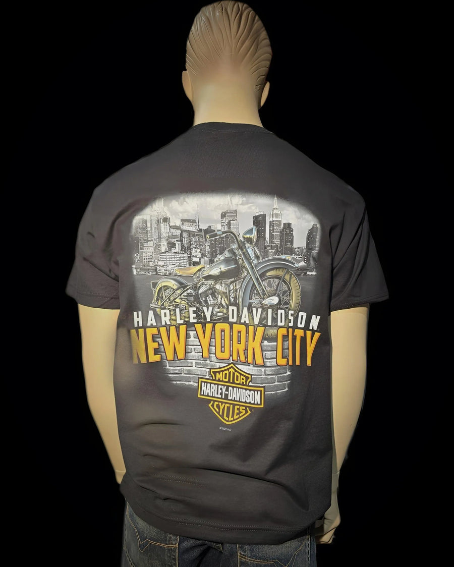 Harley Davidson of NYC Men's Short Sleeve Dealer Liberty T-Shirt 3XL / Grey, image size:900x1124