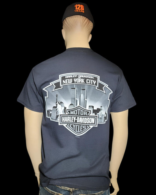 Harley Davidson Of NYC Men's Short Sleeve Dealer Twin Towers T-shirt - Harley Davidson Of Nyc