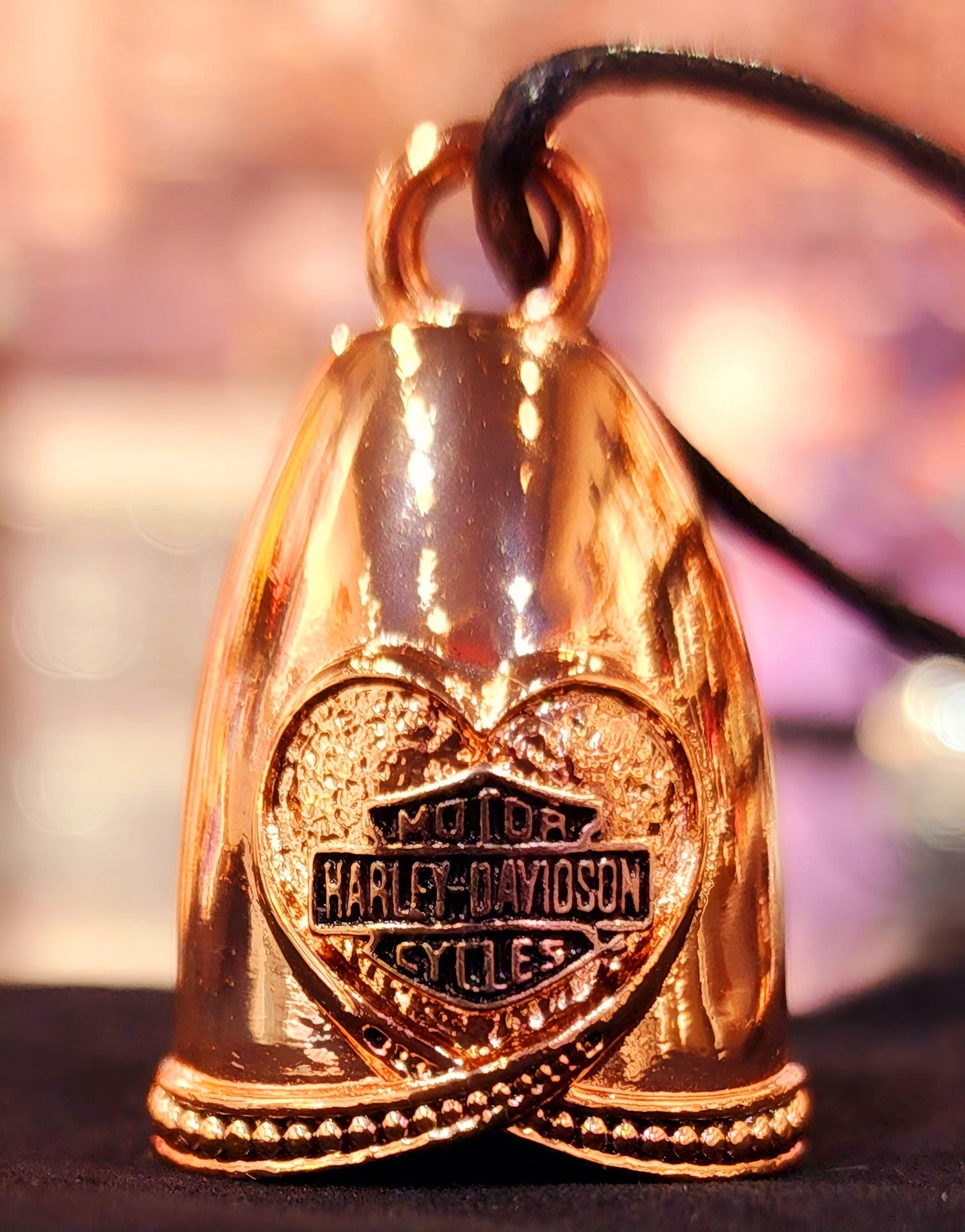 Harley Davidson of NYC Rose Gold Heart Guardian Bell - Harley Davidson Of Nyc