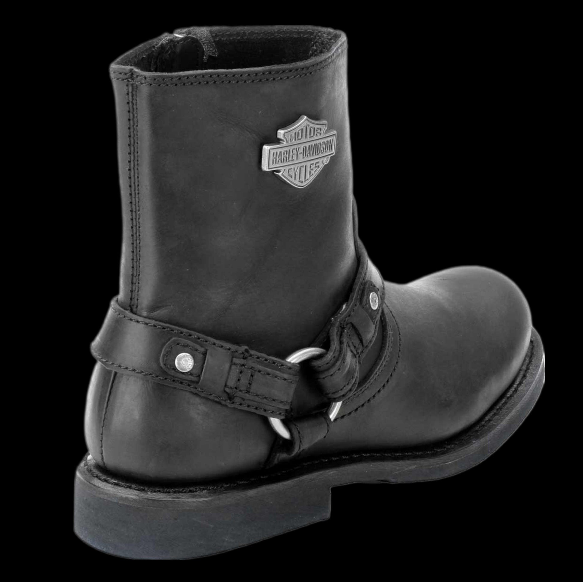 Harley-Davidson® Scout Black 7-Inch Leather Boots, Side Entry Inside Zip. D95262 - Harley Davidson Of Nyc