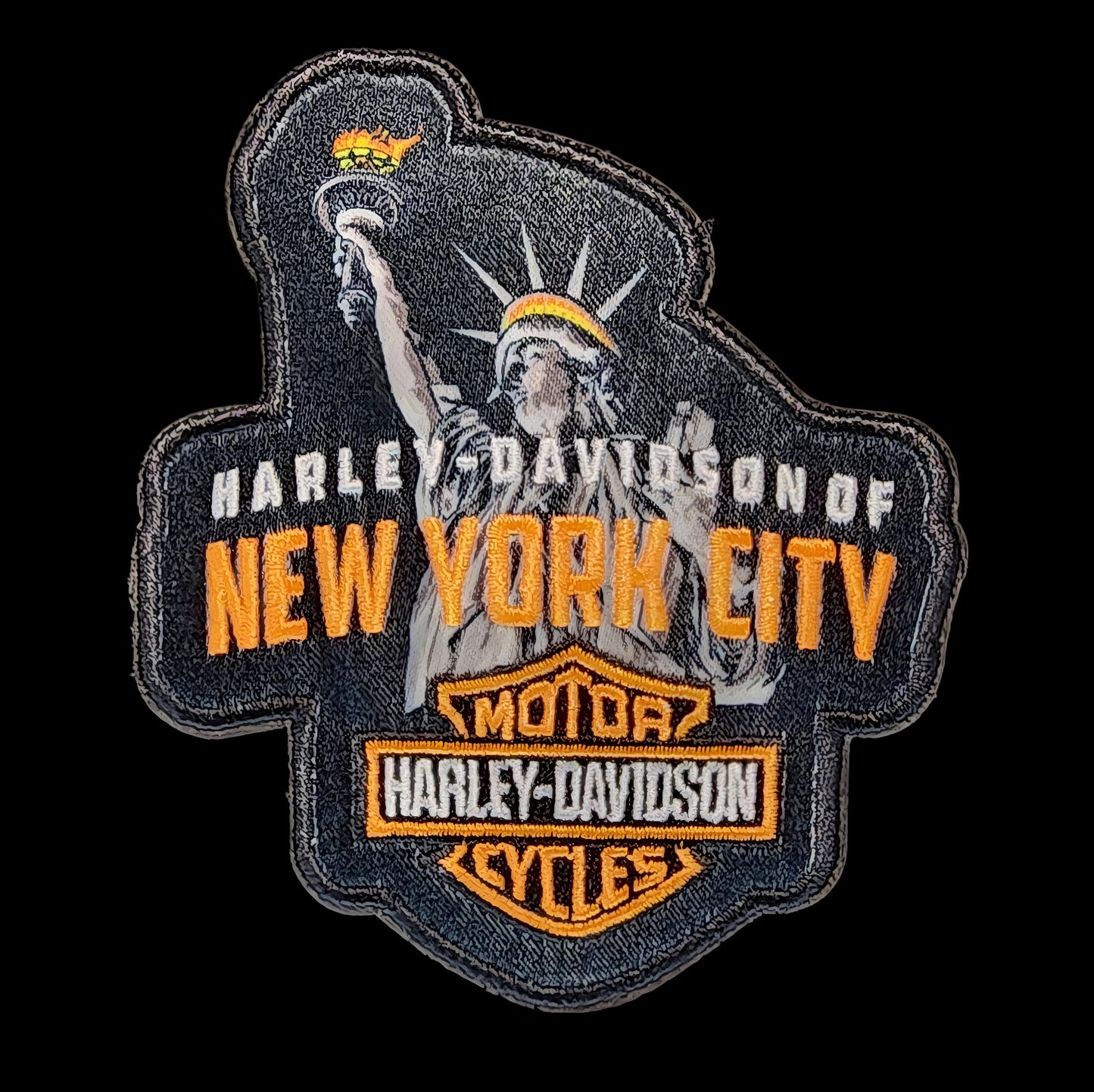 Nyc Harley Davidson Skyline Liberty Patch. - Harley Davidson Of Nyc
